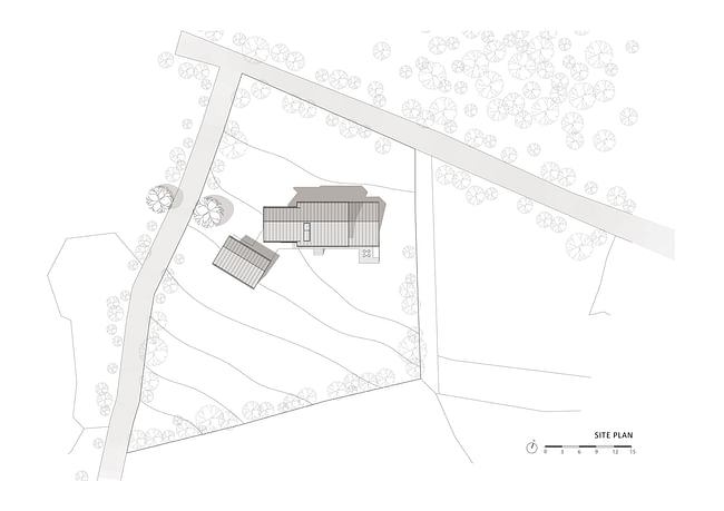 House of January, House on the Demarcation in Banwall-dong, Deokjin-gu, Jeonju-si, Jeonbuk, South Korea by studio_GAON (site plan)
