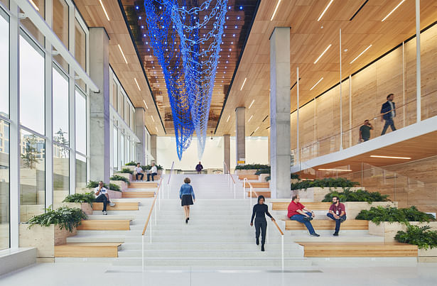 City of Minneapolis Public Service Building Lobby interior / social stair photo: © Cory Gaffer