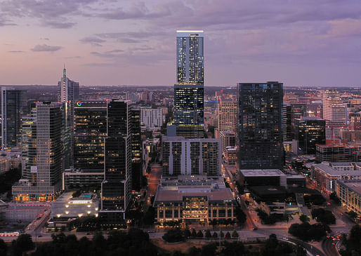 The mixed-use 6 x Guadelupe tower at 400 W 6th Street is only one of many new towers coming, or potentially coming, to central Austin, Texas. Image: Gensler/Lincoln Property Co./Kairoi Residential.
