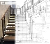 Custom Steel stairs design and shop drawings for US residence