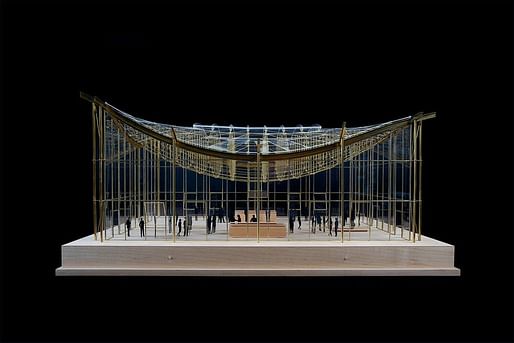 Model of the Renzo Piano-designed California Academy of Sciences Piazza Glass Roof. Image courtesy of Gemmiti Model Art.