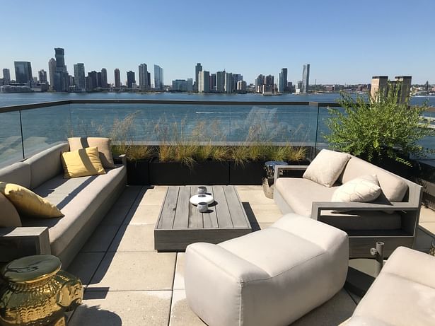 Modern landscape design for an NYC terrace. 