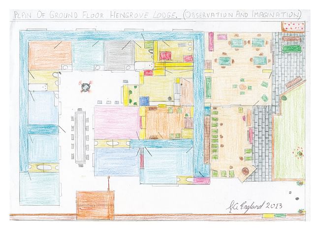 Garth England's plan of Hengrove Lodge. Photograph: Mike Leigh, Knowle and Totterdown Local History Society