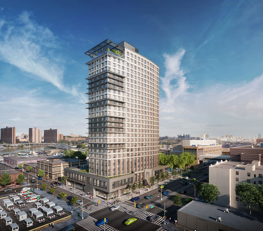 Dattner Architects' recently-completed and Passive House-certified 425 Grand Concourse affordable housing project in the Bronx. Image courtesy Dattner Architects.