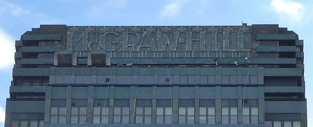 McGraw-Hill sign before restoration.