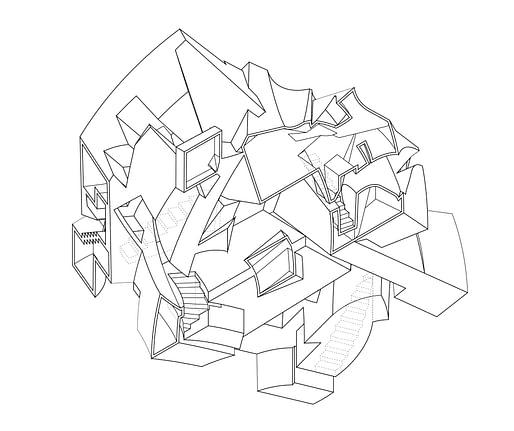 Doan Nguyen Line Work Draft Worm's Eye/ Bird's Eye Split Projection Drawing Instruction: Richard Molina