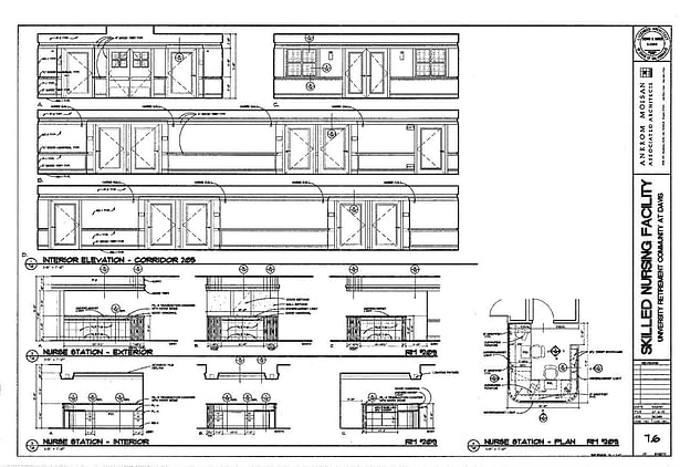 Interior Elevations- Alzheimer's Lobby & Nurse Station Plan