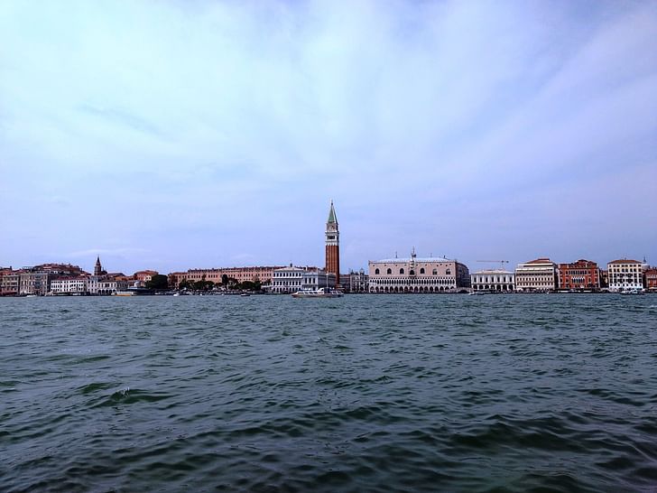 Venice from the water. Photo by author. 