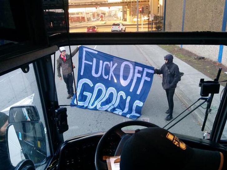 From one of the Google Bus protests, image via @craigsfrost.