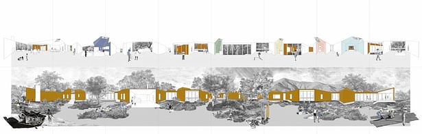 TOLO Branch House Unfolded exterior and interior elevations