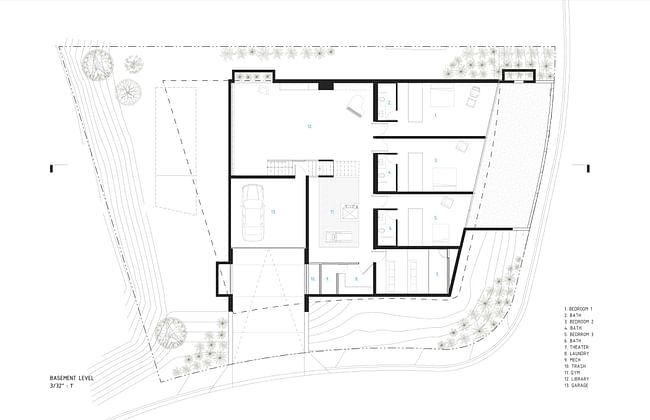 Basement plan. Image credit: Arshia Architects