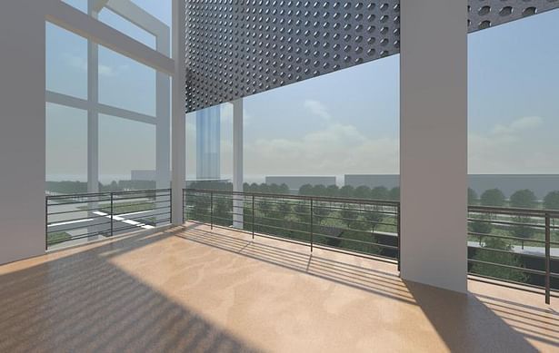 a view toward the park and Museum Tower from a roof top