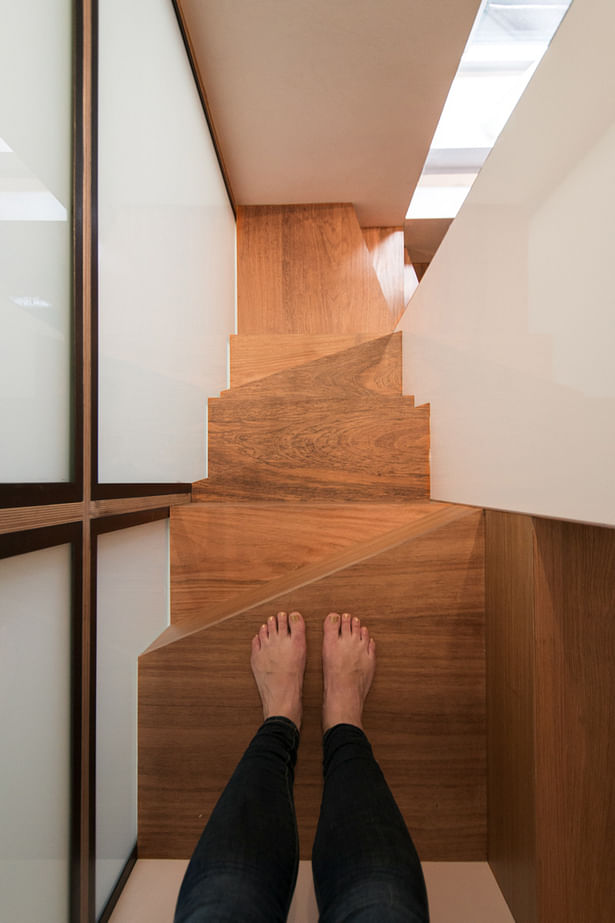 The Double Height Stair Path Allows Daylight Into the Loft and Playroom