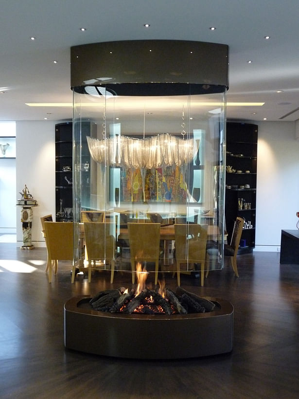Bloch Design suspended fireplace