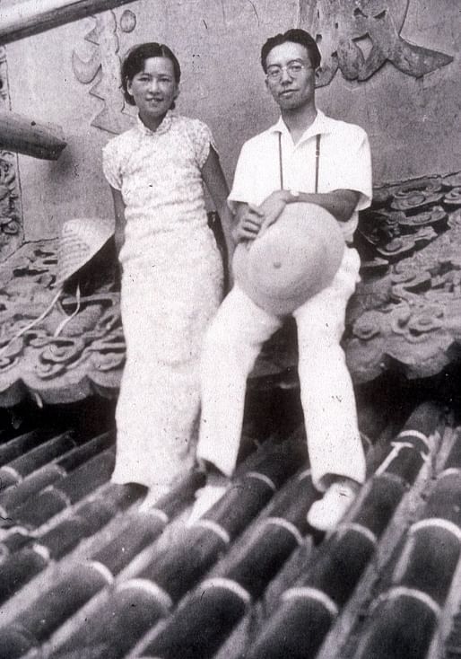 Architect Lin Huiyin and husband Liang Sicheng in Beijing, ca. 1936. Image courtesy <a href="https://www.design.upenn.edu/post/architectural-pioneer-receives-her-due">University of Pennsylvania Fisher Fine Arts Library image collection</a>