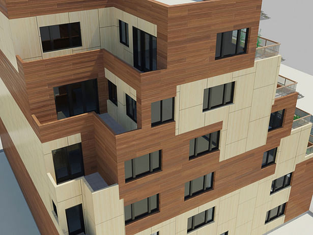 Apartment Building Rending Terraces