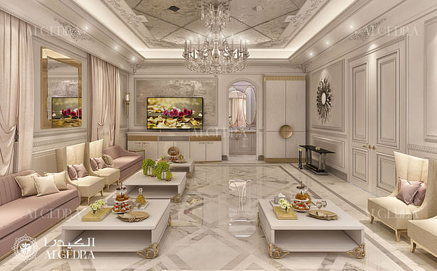 Ladies majlis design in luxury villa