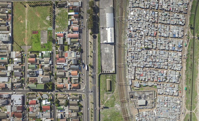 Manenberg / Phola Park, Cape Town, South Africa, from the drone photo series 'Unequal Scenes' by Johnny Miller.