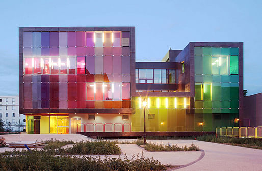 Youth Center and Sports Complex Saint-Cloud, by KOZ architectes. Photo by Stephan Lucas