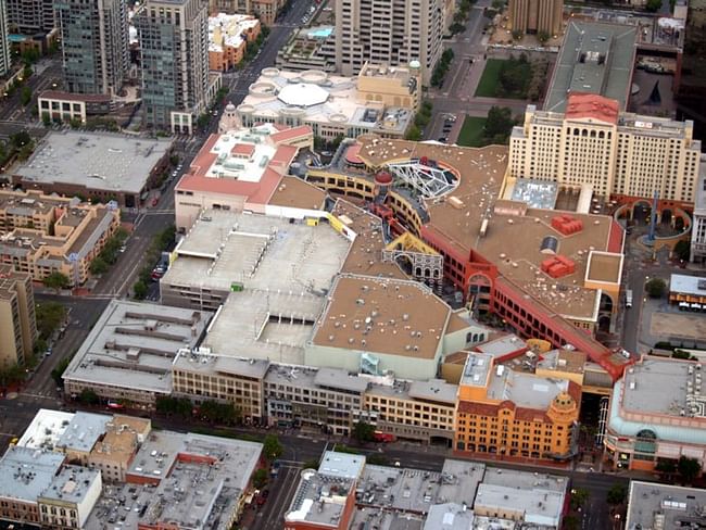Aerial view of Horton Plaza, Image © Phil Konstantine