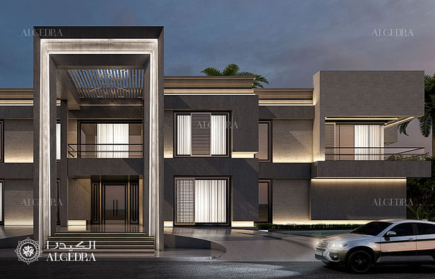 Luxury villa exterior design 