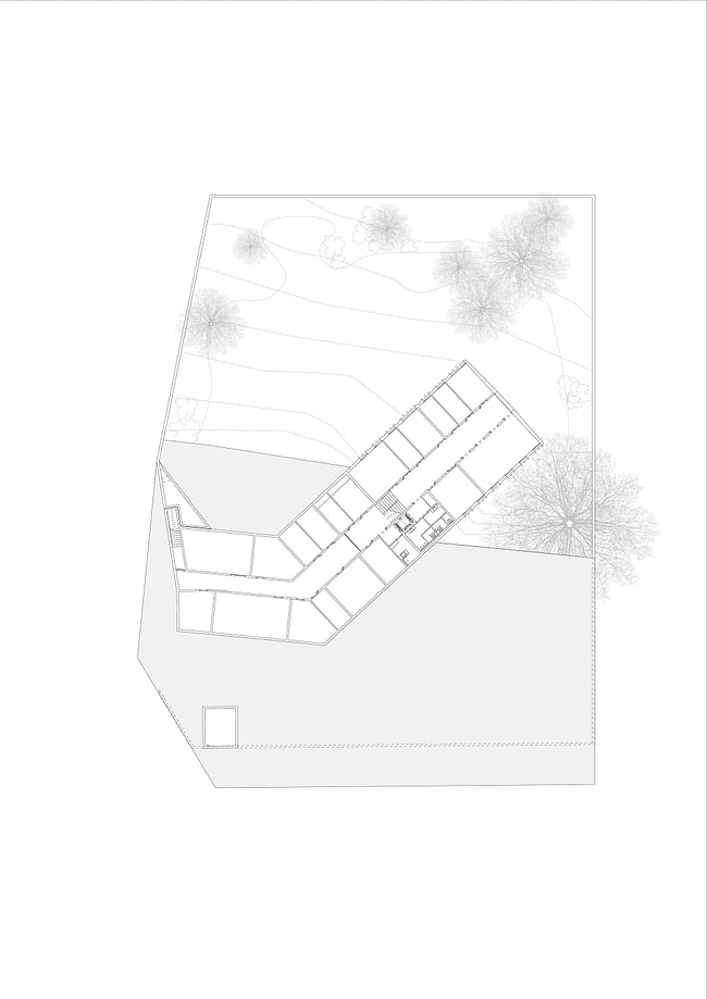 Floor plan, levels 1 & 2. Image courtesy of Roeoesli & Maeder Architects.
