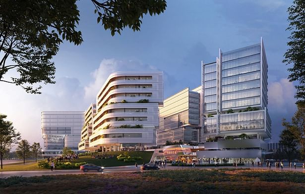 Office towers with flexible layout