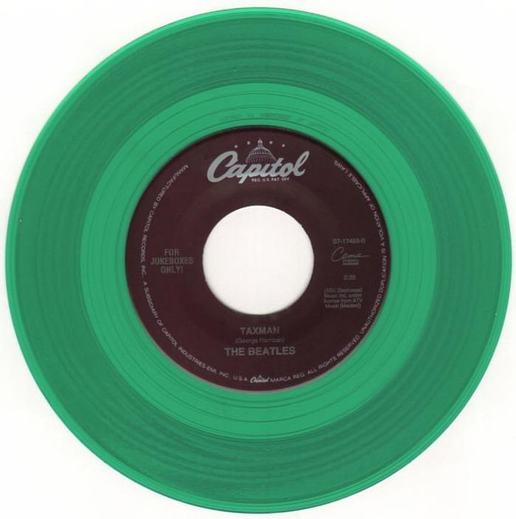 The Beatles 'Taxman' single. Image via amazon.com.