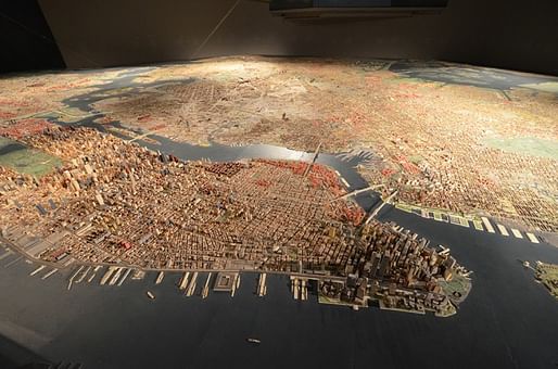 The Panorama of the City of New York, created by Raymond Lester Associates (Urban Omnibus; Photo by Chris Devers)
