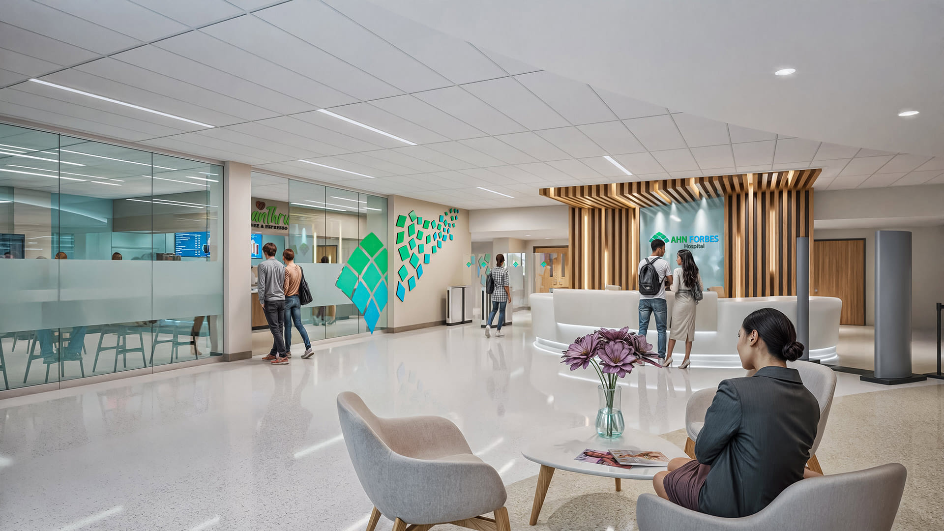 AHN Forbes Hospital 2nd Floor Lobby | DRAW Collective | Archinect