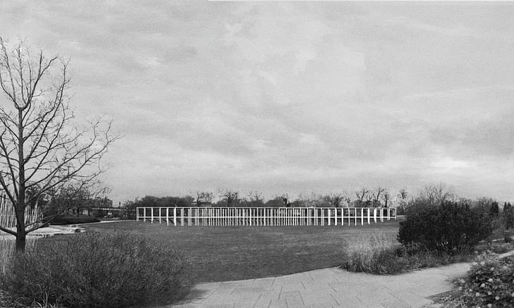 Rendering of the Wallderful pavilion proposed for Garfield Park. Courtesy Dellekamp Arquitectos.