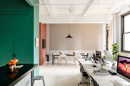 The office of New York-based design practice Michael K Chen Architecture. Read our Studio Snapshot interview with founding principal Michael K Chen here. Photo: Max Burkhalter.