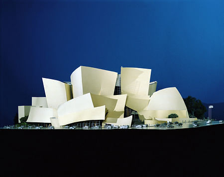 Model of Walt Disney Concert Hall, on display at both the LACMA and Pompidou exhibitions. Image courtesy of LACMA.