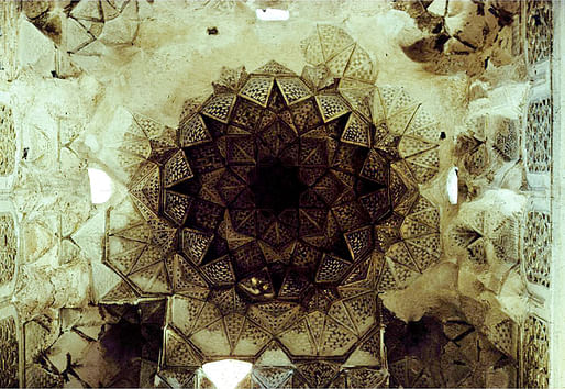 honeycomb design of the vaulted ceiling in shrine of Imam Awn al-Din, in Mosul photo by Yasser Tabbaa