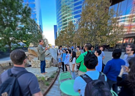 MSRED class of 2023 tours Boston’s Seaport with WS Development, October 2022. Image courtesy of MIT CRE.