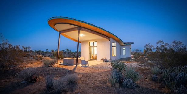 Strawbale structure in the Mojave.