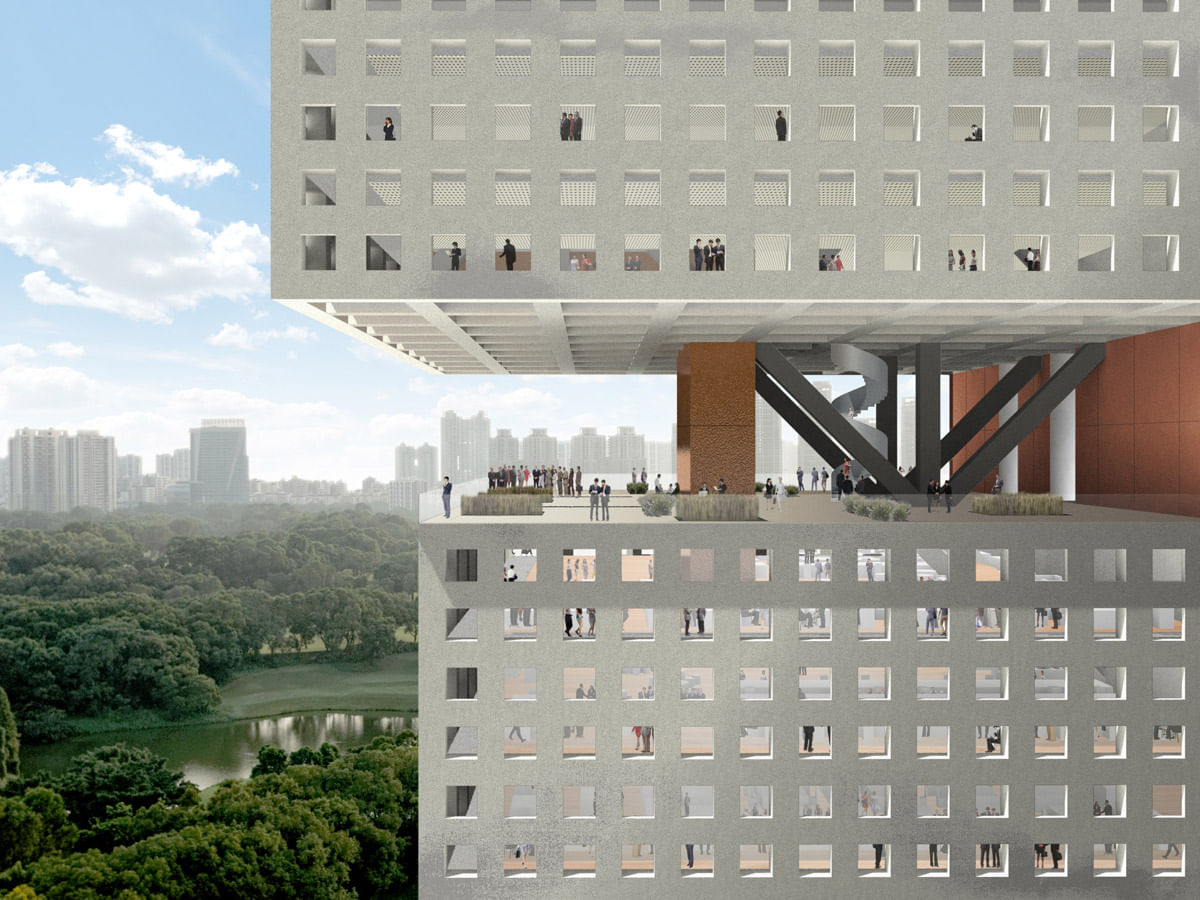 洋書 Production Rendering Rem Koolhaas' OMA reveals New Museum expansion on the Bowery