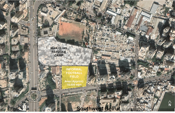 Mar Elias Palestinian Refugee Camp- Area of proposed intervention in Beirut.