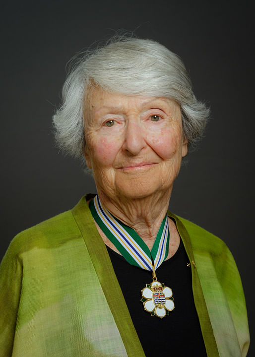 Cornelia Hahn Oberlander is the namesake for a new international landscape architecture prize. Image courtesy of Province of British Columbia.