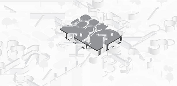 House Proposal Isometric Chunk Drawing with Roof