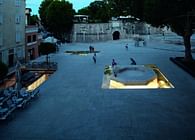 the Petra Zoranica town square in Zadar, Croatia