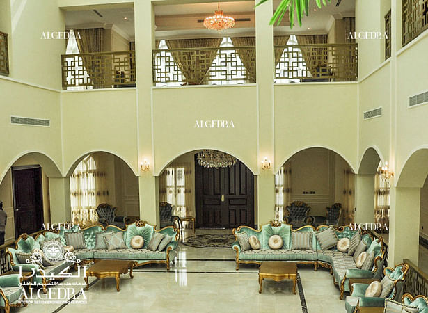 Luxury classic style villa hall