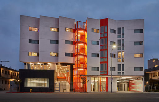 The Depot at Hyde Park (Los Angeles, CA) designed by Lahmon Architects. Photo by Benny Chan