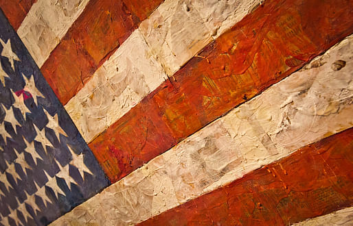 Detail of Jasper Johns' “Flag”, 1954-55. Photo: Andrew Moore/Flickr