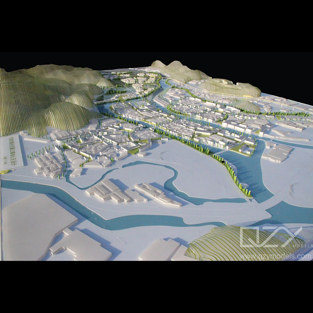 Ningbo Yinzhou River Urban Renewal Plan Model