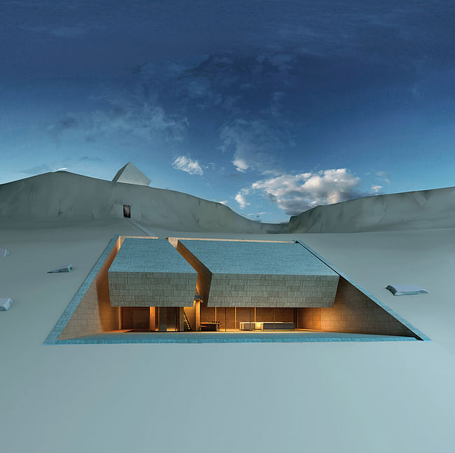 Future projects house winner: Meditation House, Lebanon by MZ Architects. Image courtesy of WAF. 