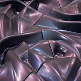 “Satin Sheets” super-formed aluminum, 2007. UCLA Tech Seminar with Carrie Smith, Miguel Alvarez and Alissa Hisoire