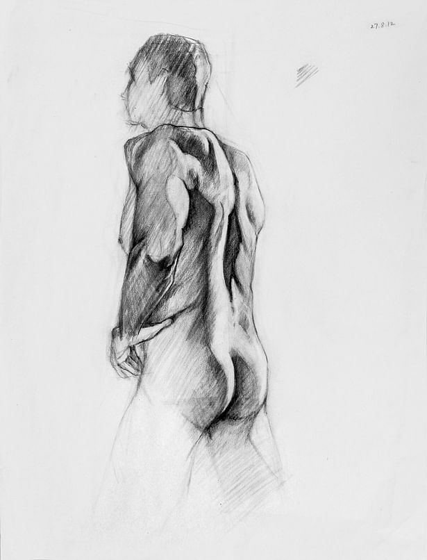 'Back of a Man' : charcoal (2012)