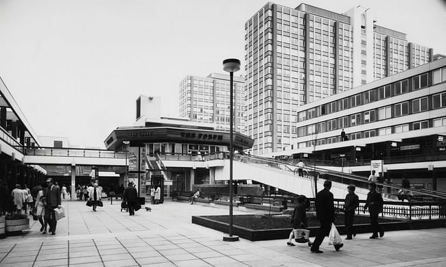 Croydon’s Whitgift shopping centre, filming location of the opening credits to BBC sitcom Terry and June. Fox Photos/Getty Images via Theguardian.com