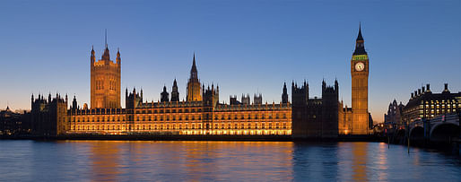 London's Palace of Westminster at dusk. (Photo: David Iliff; via Wikipedia)